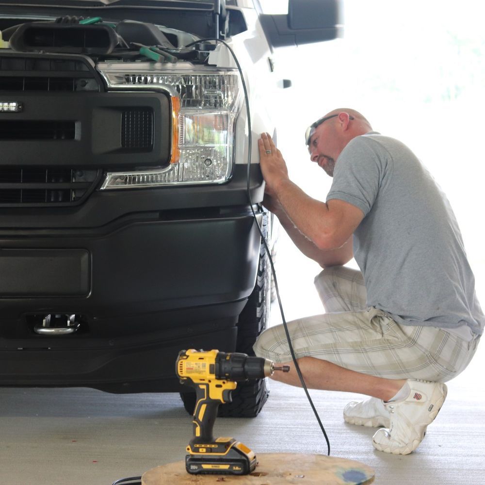 Man Working on Car