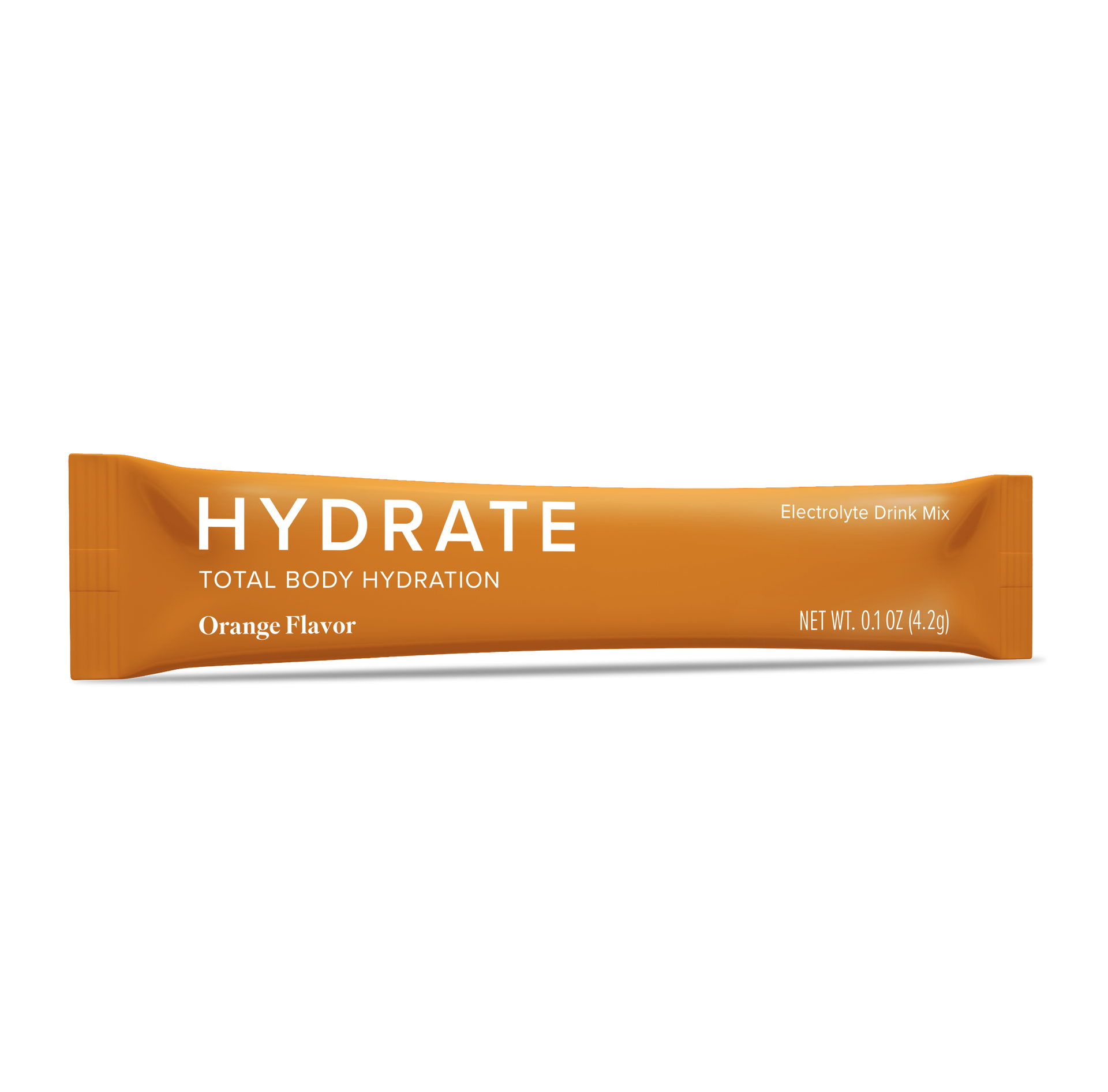 A package of hydrate total body hydration orange flavor