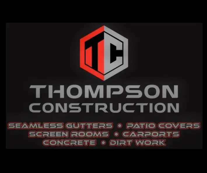 Thompson Construction Seamless Gutters Better Built Patios Logo