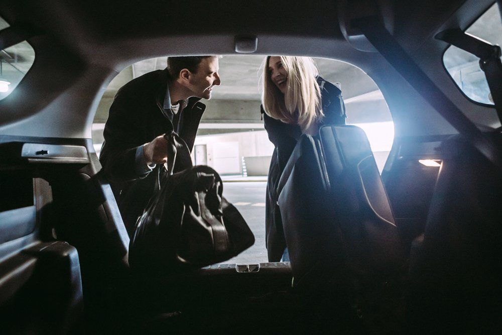Couple At Airport Parking Garage — Kalamazoo, MI — Five Star Rides, LLC