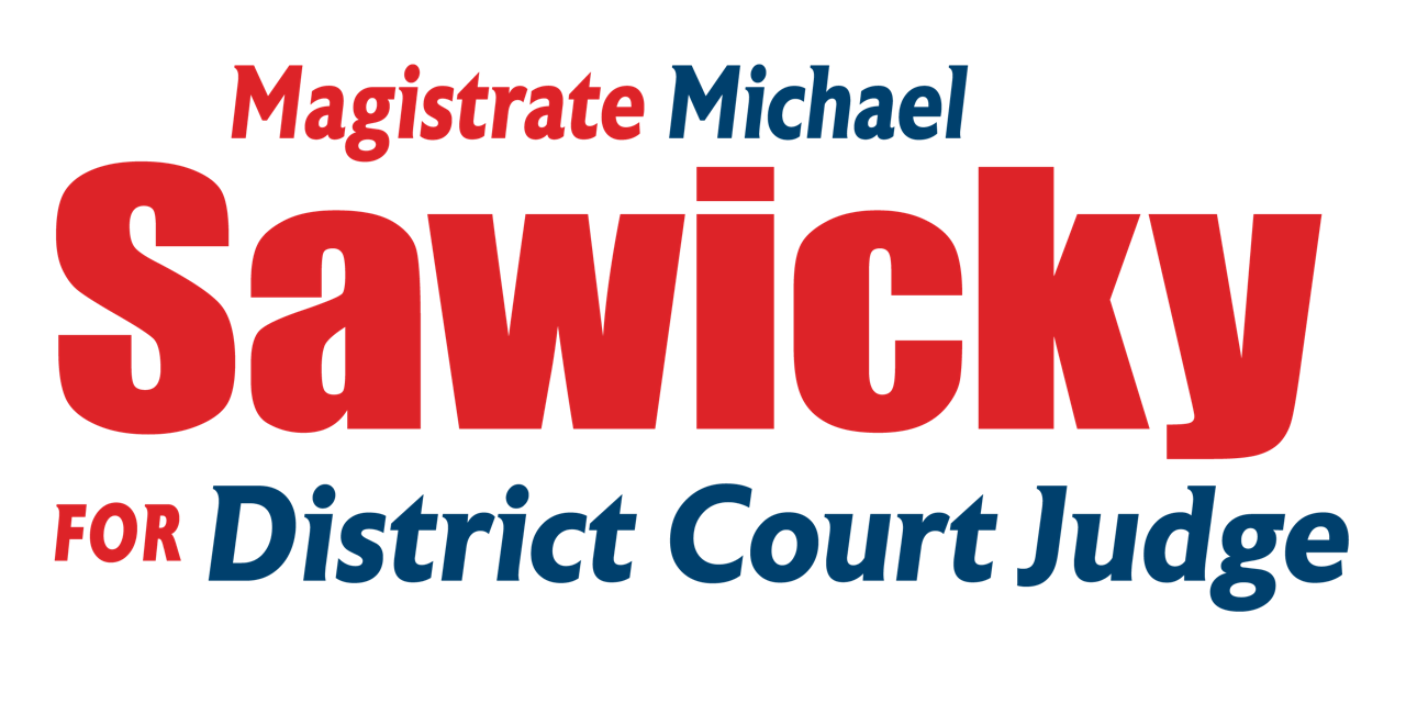 Campaign sign for Michael Sawicky: red