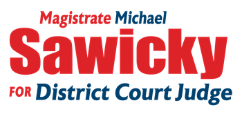 Campaign sign for Michael Sawicky: red