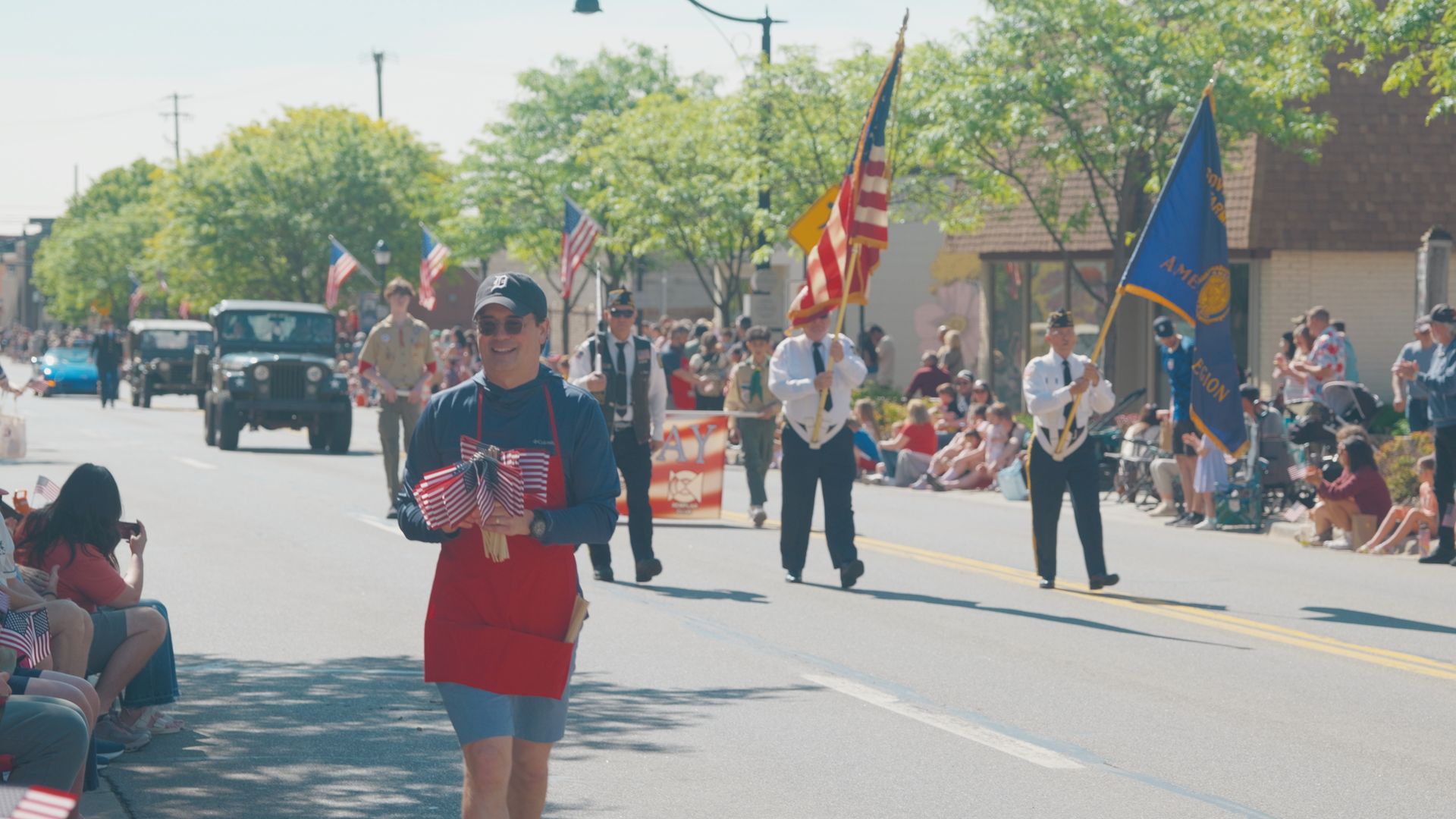 Michael Sawicky in the memorial day parade in Farmington Hill in May 2026
