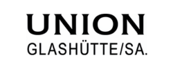 Ein schwarz-weißes Logo für Union Glashütte/SA.