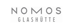 Das Logo von Nomos Glashütte befindet sich auf weißem Hintergrund.