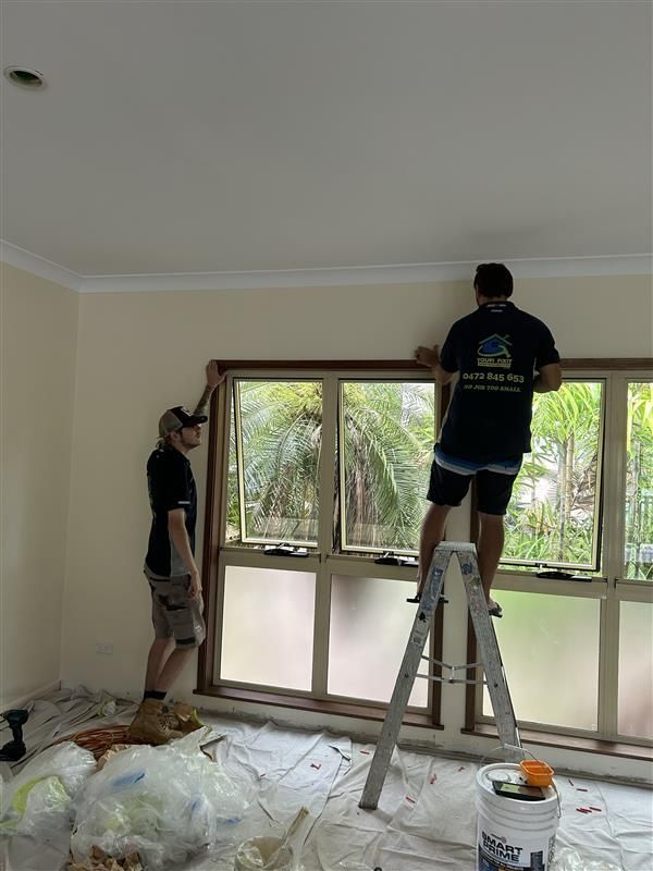 Two Men Renovating A Room — Youfi Fixit Handyman Services in Edmonton, QLD