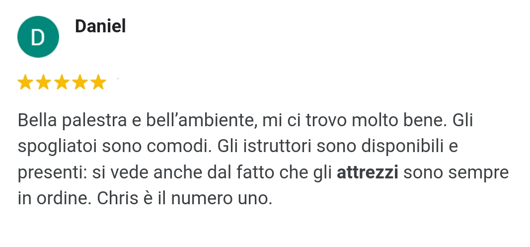 recensioni palestra
