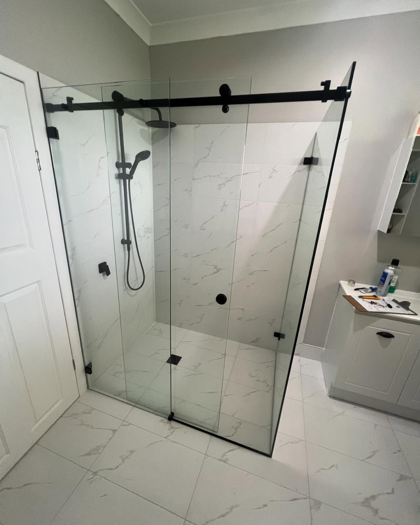 Clear Glass Used For A Shower Screen In Forster