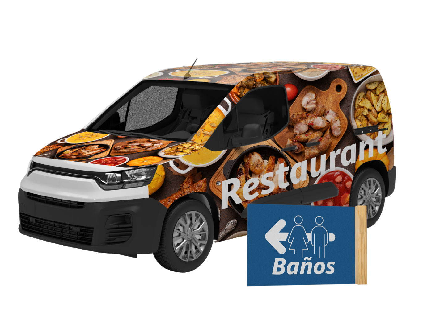 Vehículos rotulados, señalización interna