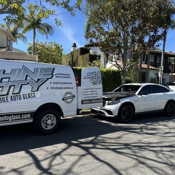 Shine City Auto glass work truck