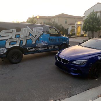 Shine City Auto glass work truck