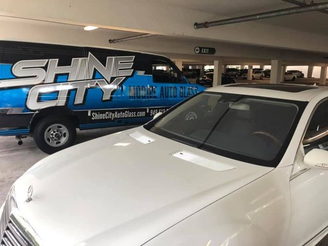 Shine City Auto glass work truck