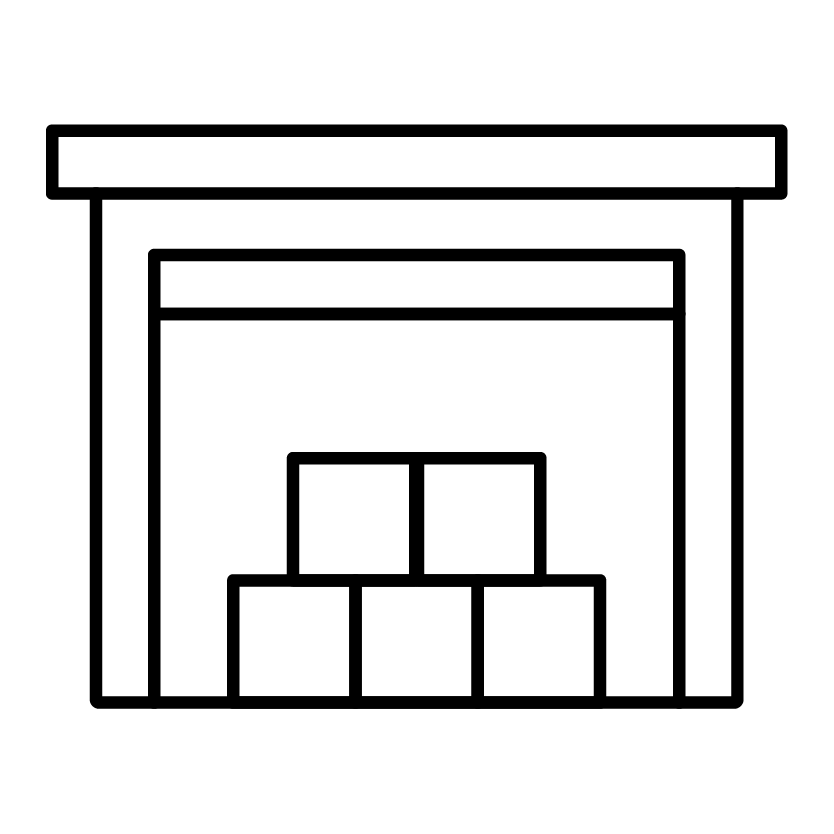 Boxes in a storage unit icon representing secure and reliable storage solutions.