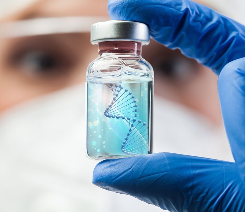 Scientist Holding Sample