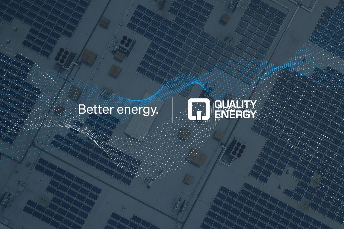 aerial view of commercial solar installation