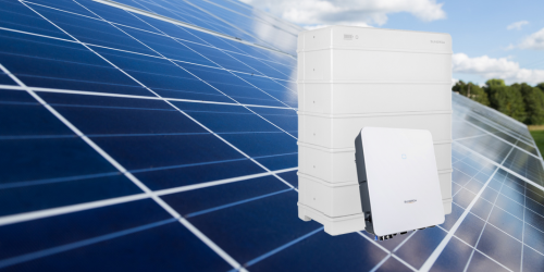 solar panels for business with hybrid inverter