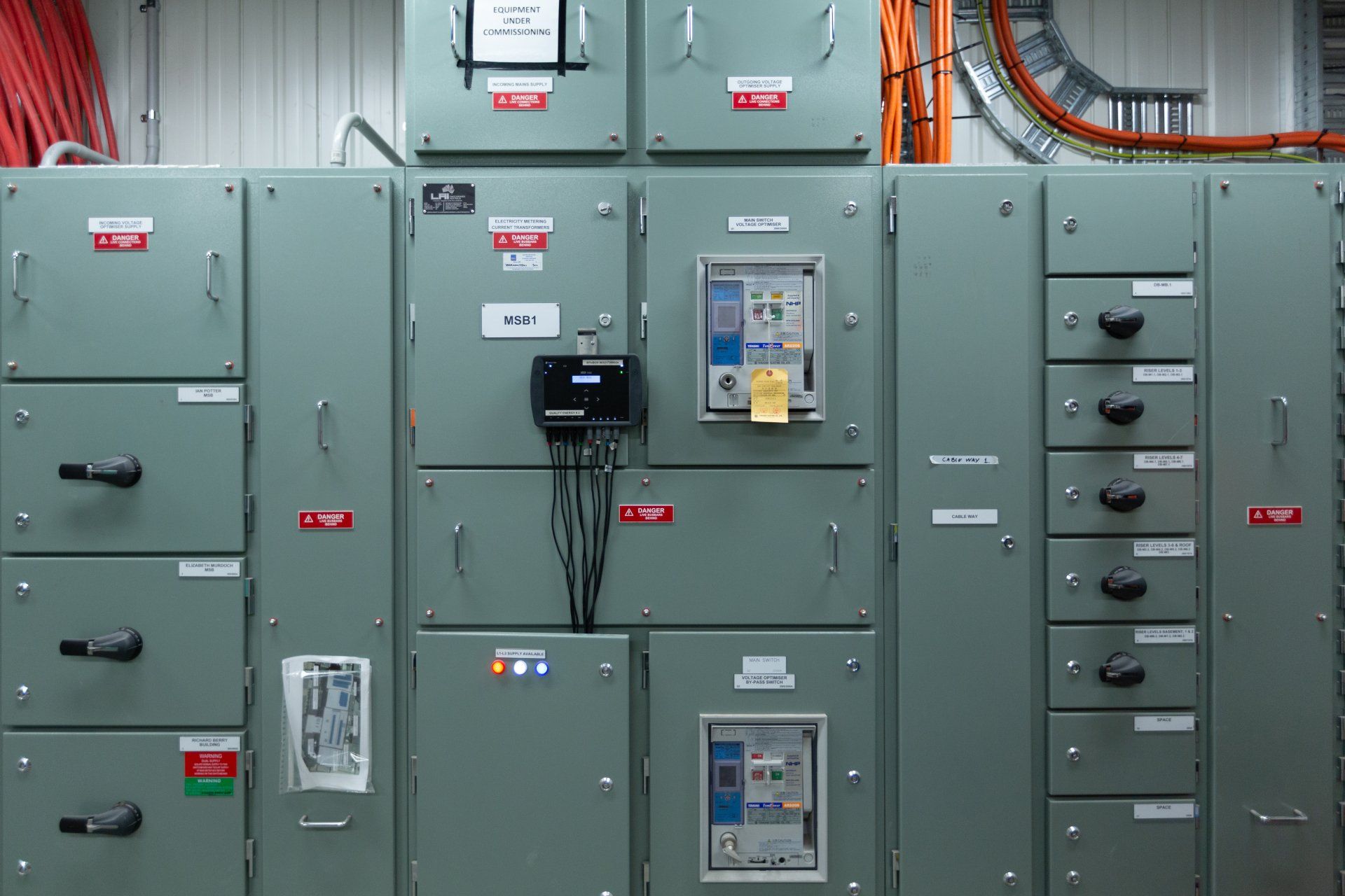 Power Quality monitoring device in a switchroom MyEBox