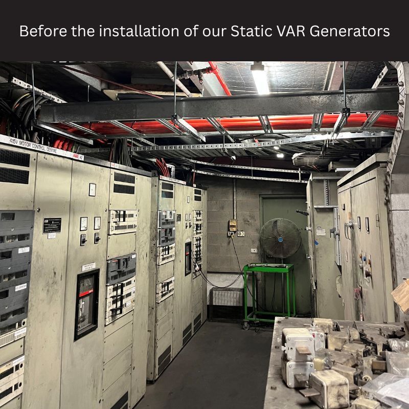 the old motor control centre replaced with static var generators at Motherson facility Bendigo