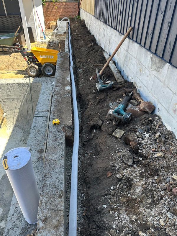 Groundworks, trenching, and stormwater drainage