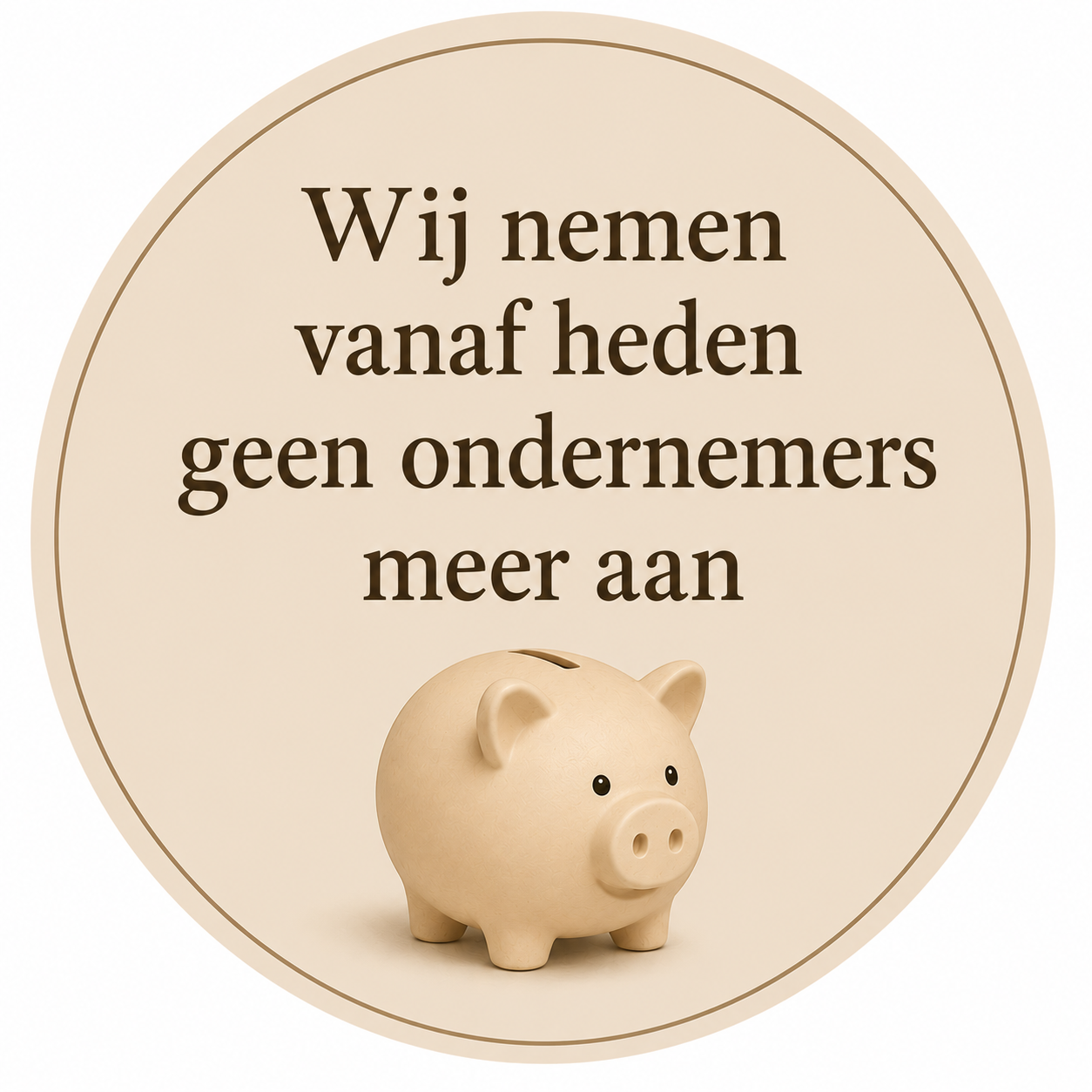icoon wij nemen geen ondernemers meer aan