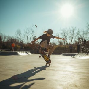 kids at skate park
