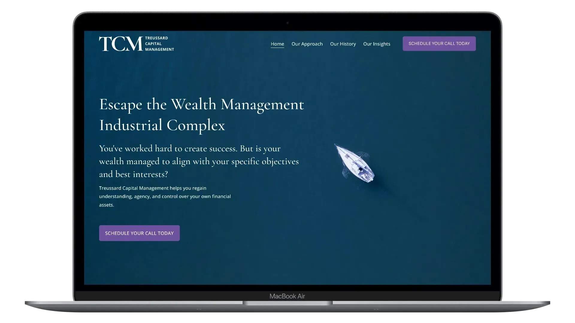Refonte de site web pour conseiller en gestion de patrimoine à Corona del Mar, Californie.