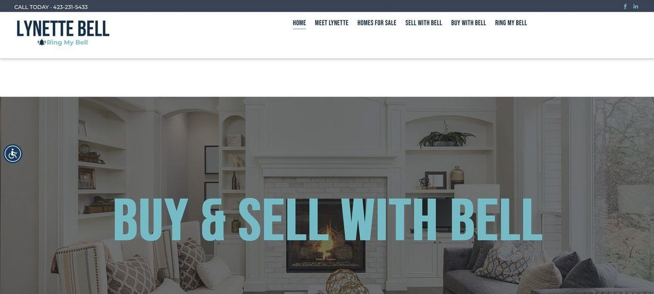 Lynette Bell real estate website homepage