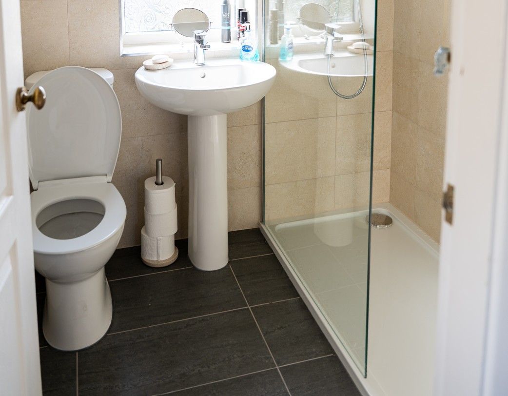 Derbyshire Tiling Specialists Tiling around shower in Derby