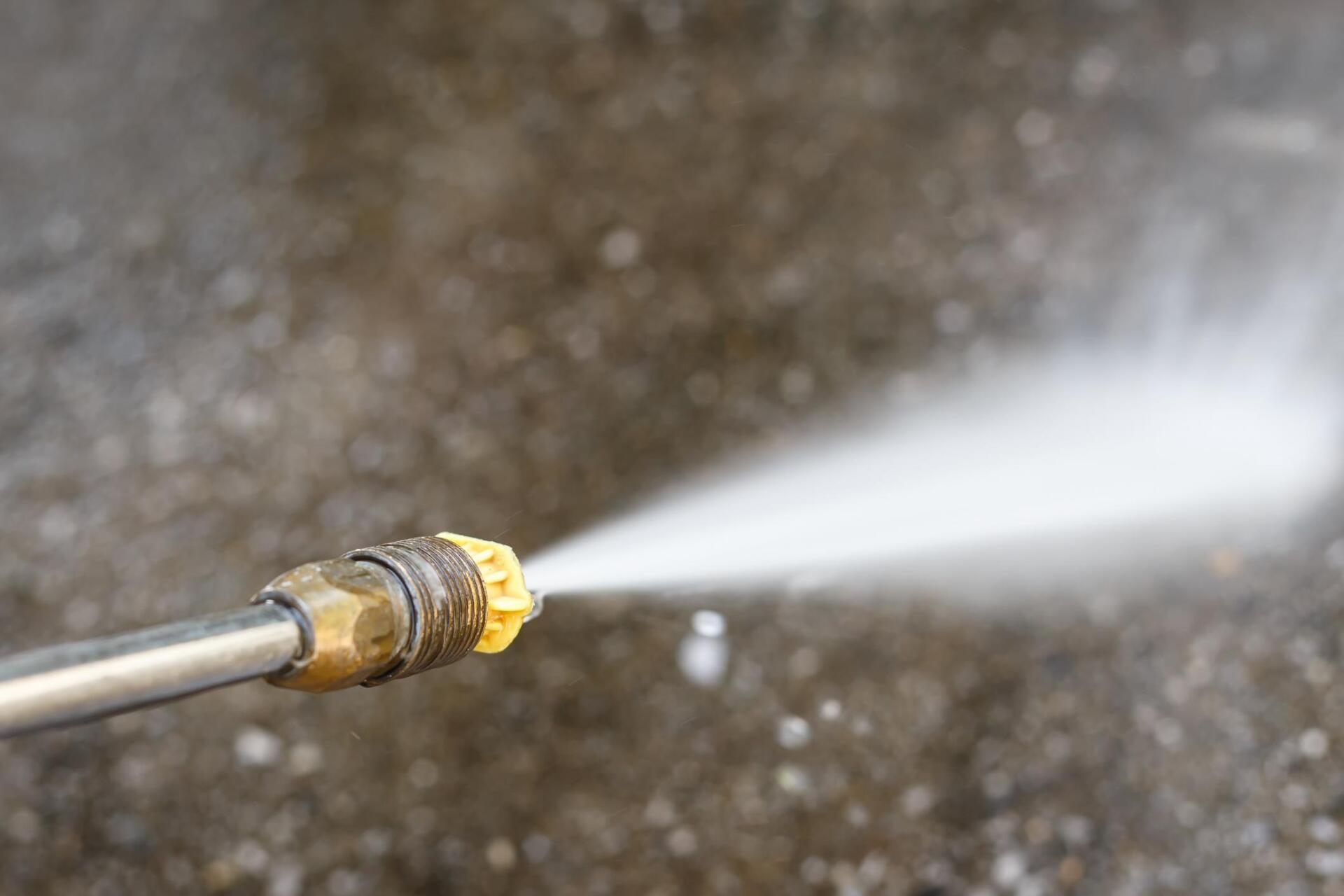 pressure washer spraying water