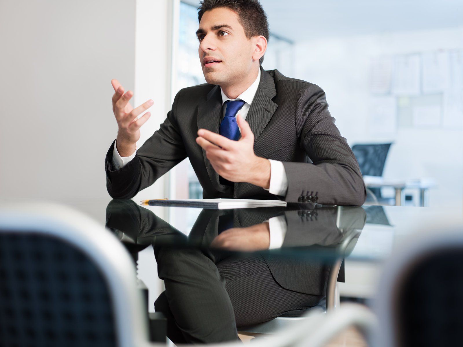 Business coach explaining growth strategy