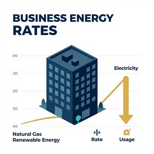 Renewable energy illustration: Wind turbines, solar panels, electric car, people, power lines, recycling globe.