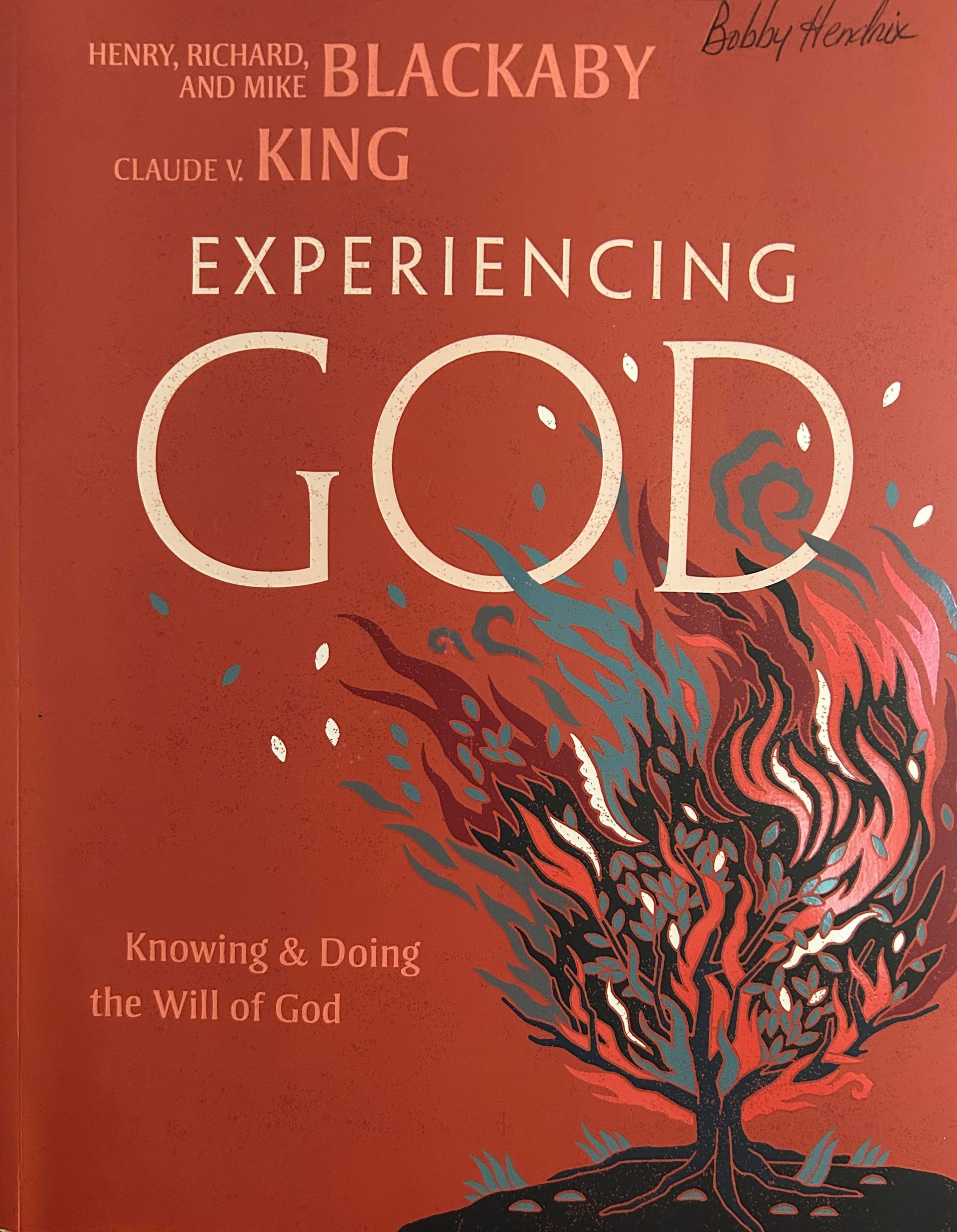 RED BOOK WITH CREM COLORED WORDING Experiencing God