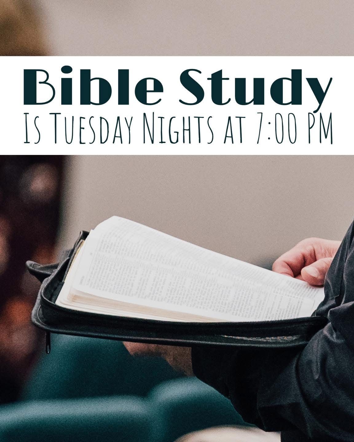 man holding a bible with words 