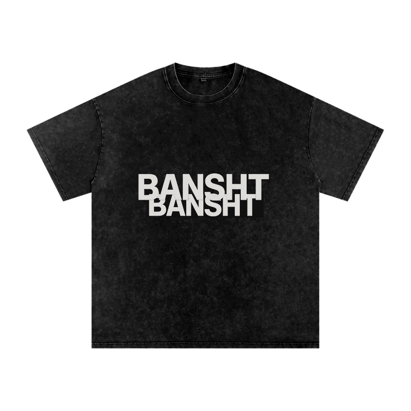 Bansht Black Acid Wash Oversize Tee