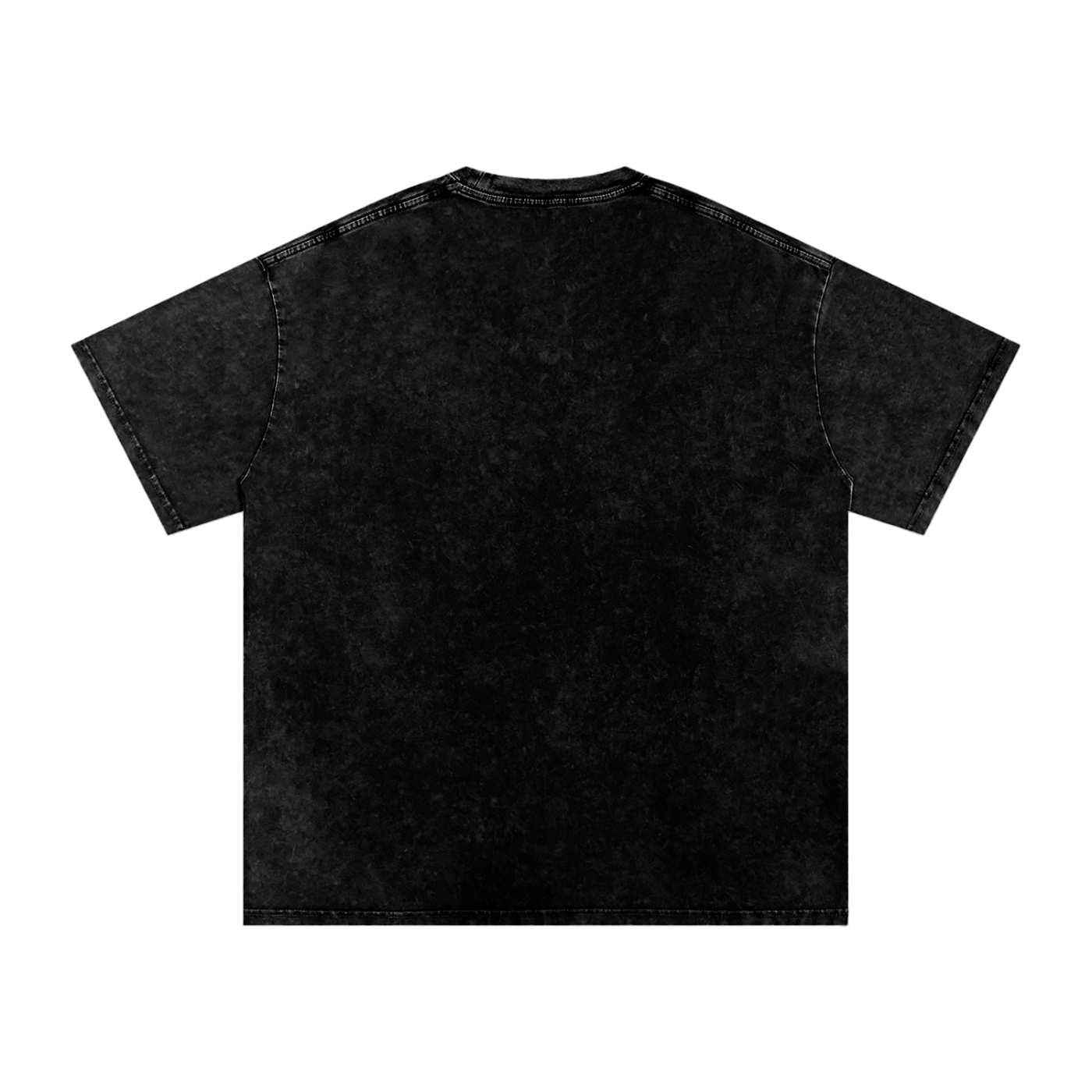 Bansht Black Acid Wash Oversize Tee Single Print