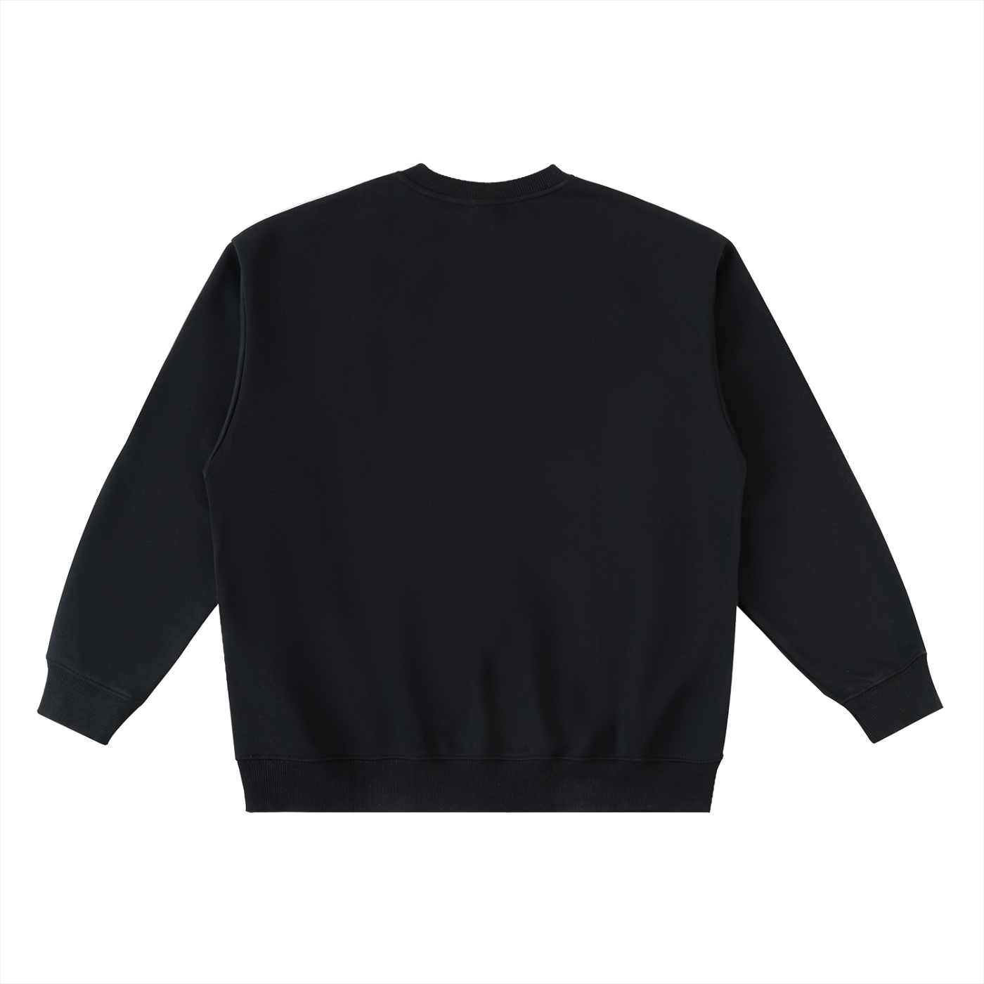 Bansht Black Oversized Crewneck Taped Sweatshirt