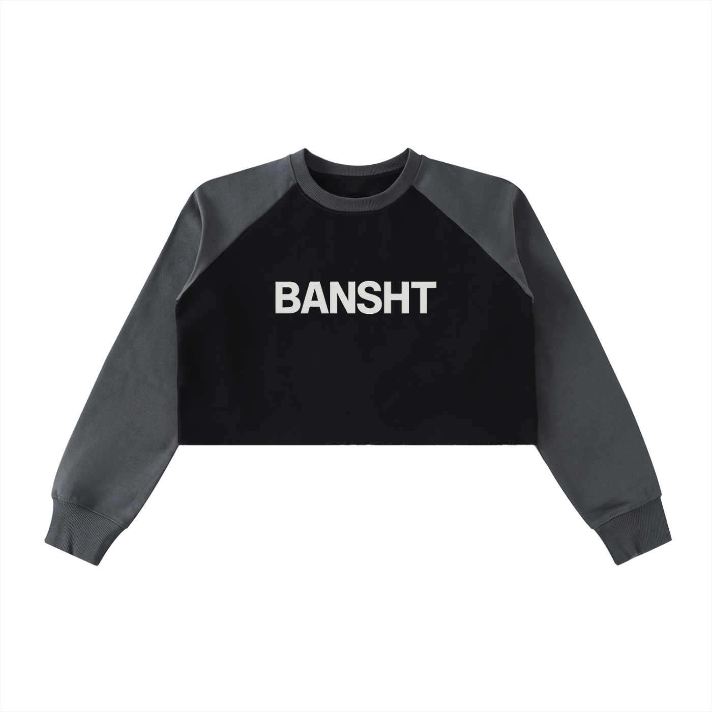 Bansht Women’s Raw-Hem Raglan Crop Sweatshirt