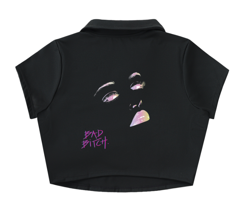 Bansht Women’s V-Neck Lapel Crop Top