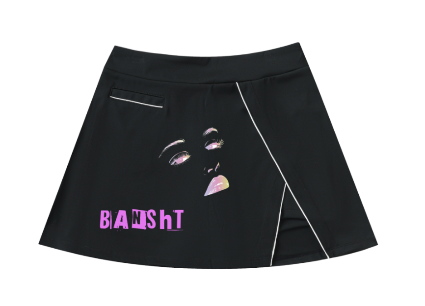 Bansht High-Waist Pocketed A-Line Skirt