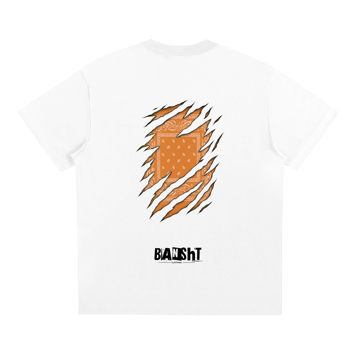 Bansht Sorona Quick-Dry Cooling Tee – Ripped Orange Bandana Edition