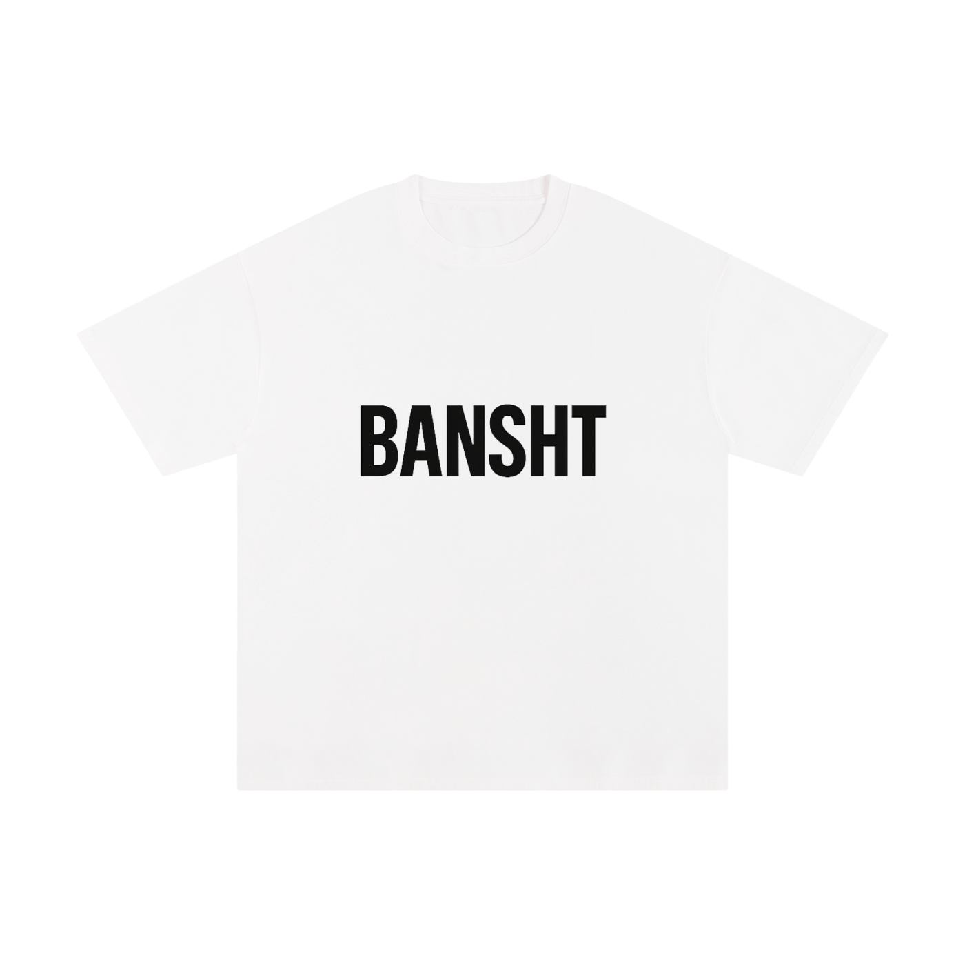 Bansht White Unisex T-Shirt – Black Lettering