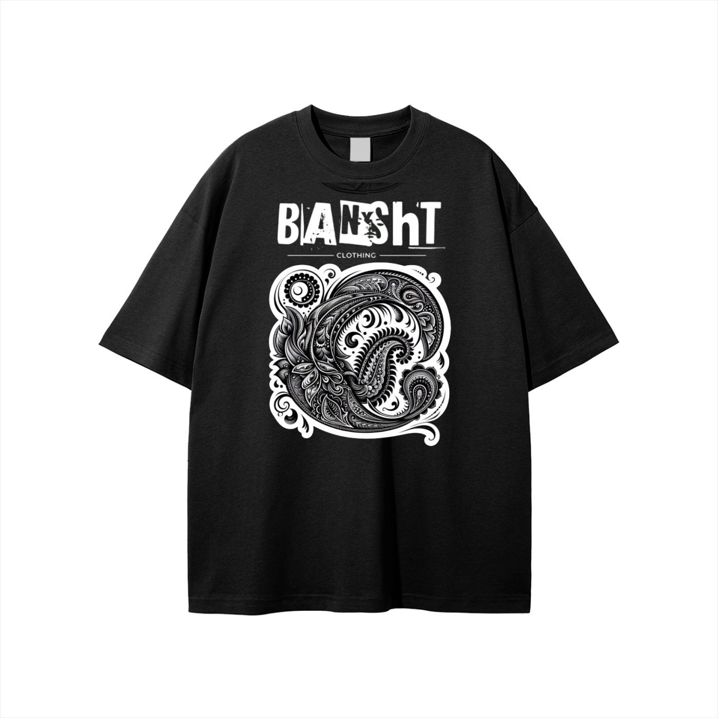 Bansht Black Paisley Flow Tee