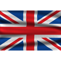 The flag of the united kingdom is red white and blue