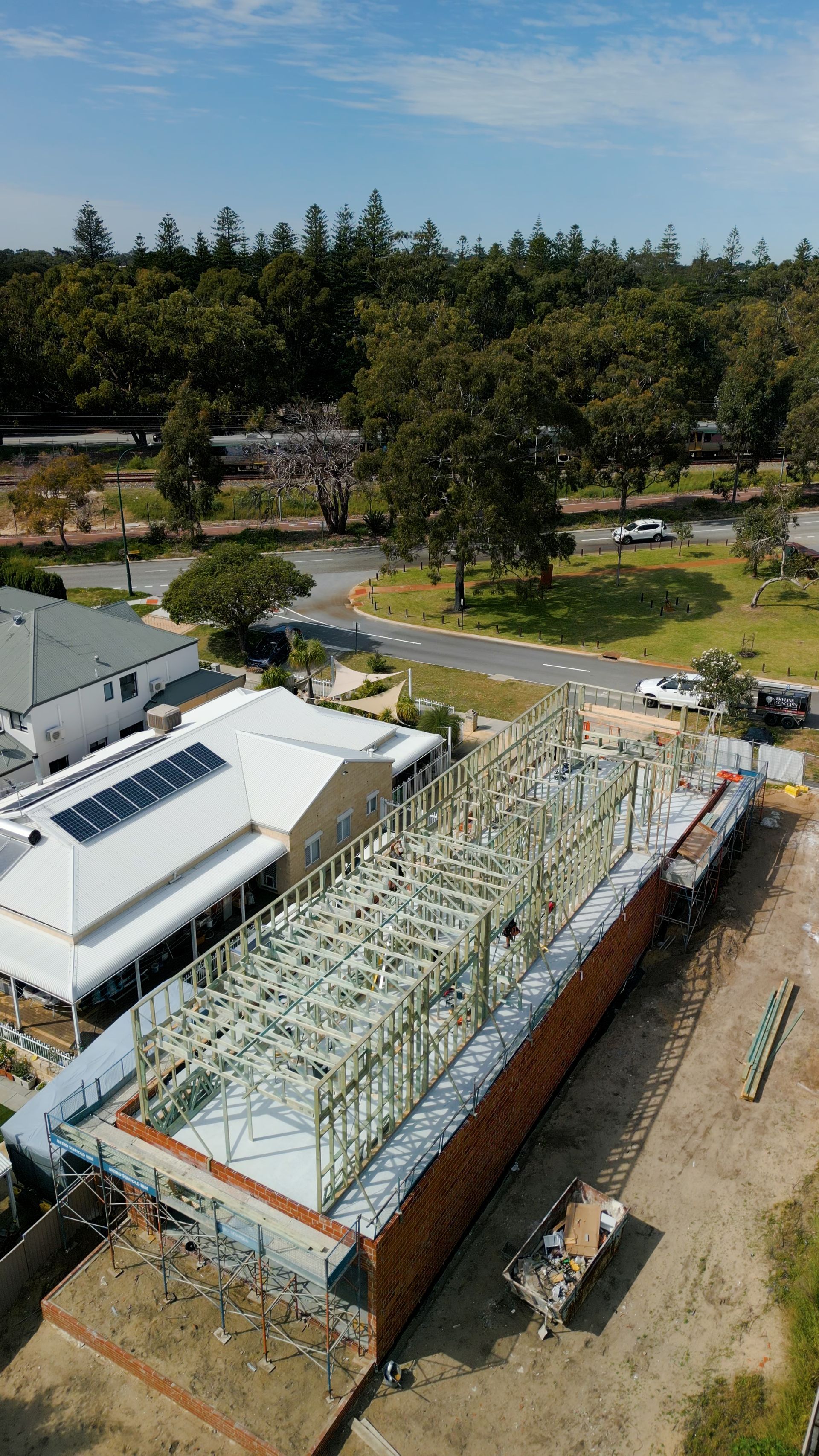 A second story addition home extension taking place in Perth