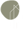 Abstract olive-green circle with thin white intersecting lines forming a minimalist geometric design