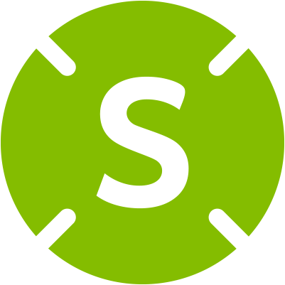 Green circle with a white