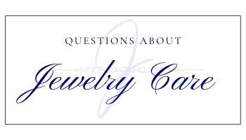 Questions about jewelry care in elegant script on a white background