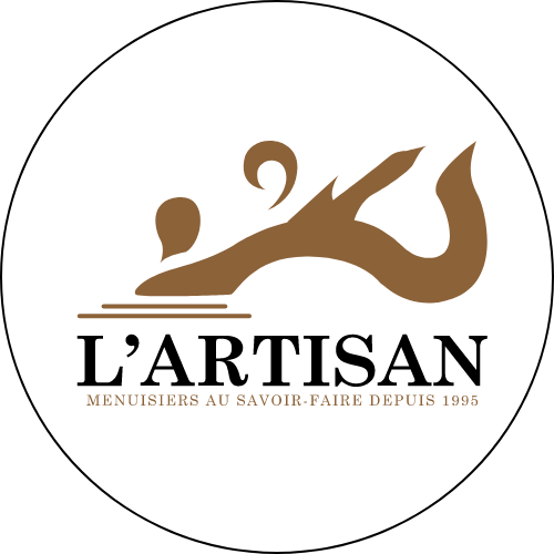 Le logo de l'artisan est un cercle avec un avion dessus.