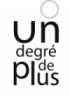 Logo avec la mention « un degré de plus » en caractères noirs sur fond blanc