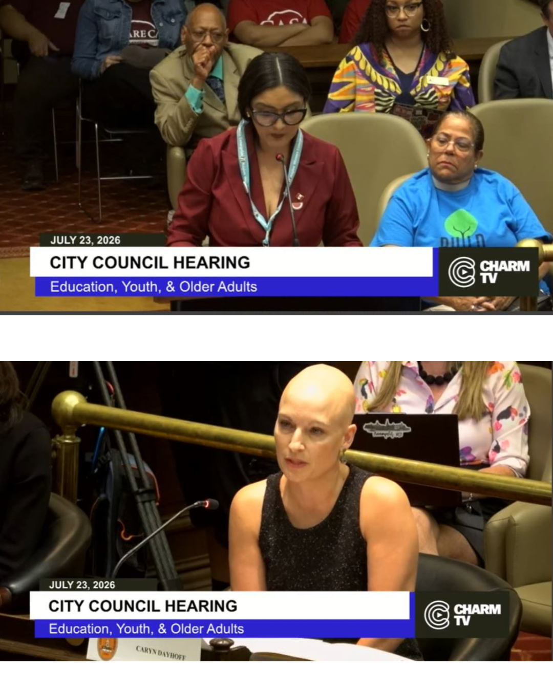 AWE staff speak to the Baltimore City Council